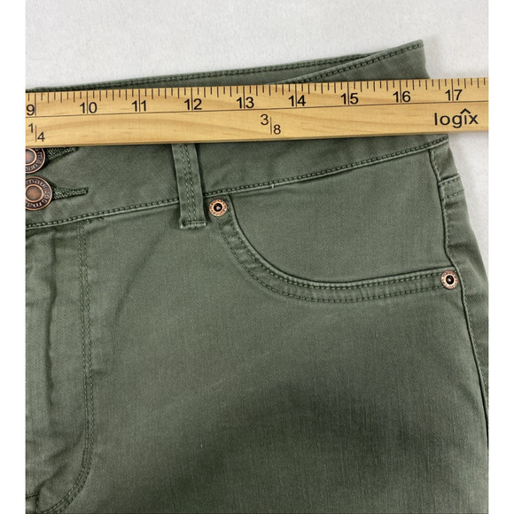 Maurices‎ M Jeans Womens Size L Reg Military Green Denim Stretch Skinny - Picture 7 of 10
